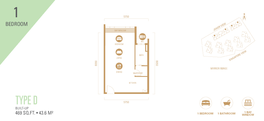 1-bedroom-typeD 2