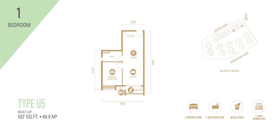 1-bedroom-typeU5 2