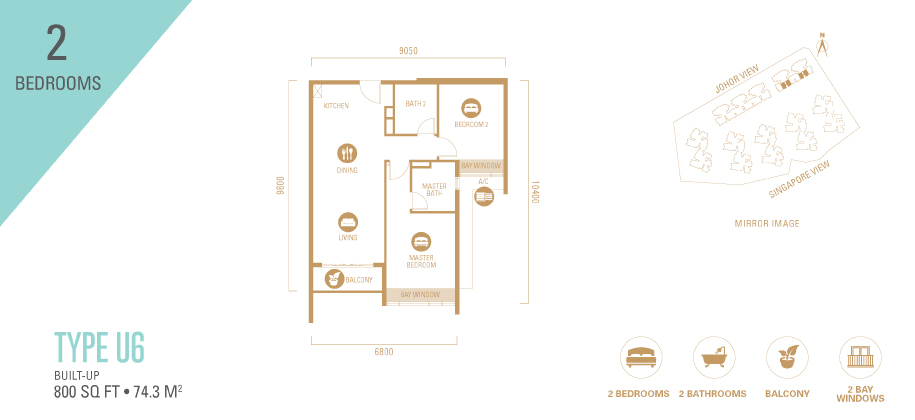 2-bedroom-type-U6 2